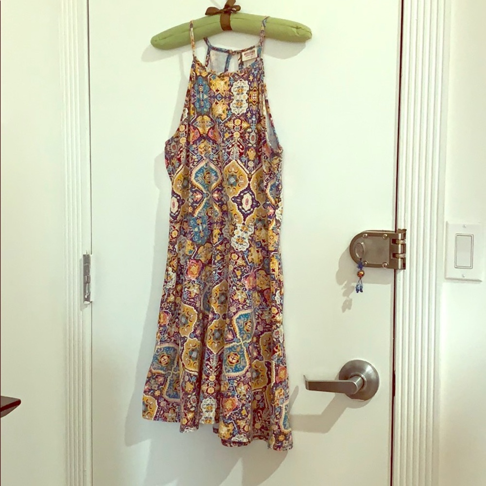 Halter Jersey Printed Summer Sundress Size Large